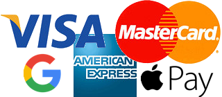 VISA/Mastercard/AMEX/ApplePay/GooglePay